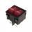 Выключатель клавишный 250V 6А (6с) ON-OFF красный с подсветкой двойной Mini Rexant